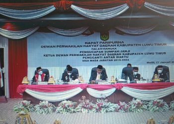 Sah, Aripin Resmi Jabat Ketua DPRD Luwu Timur
