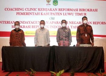 Melihat Jalannya  Coaching Clinic Kebijakan Reformasi Birokrasi Pemkab Lutim