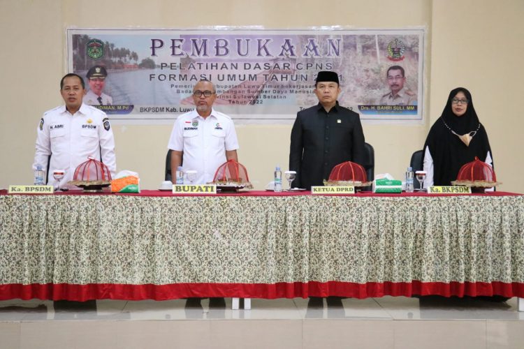 Disaksikan Ketua DPRD, Bupati Budiman Buka Pelatihan Dasar 48 CPNS Formasi 2021
