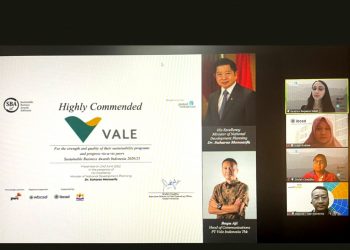 PT Vale Raih Sustainable Business Awards Kategori Sangat Terpuji 2022