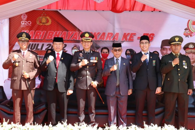 Forkopimda Lutim  Ikuti Upacara Peringatan HUT Bhayangkara Ke-76