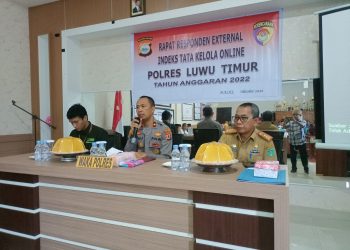 Foto : Sekda Lutim Hadiri Rapat Responden Eksternal Itkonline Polri