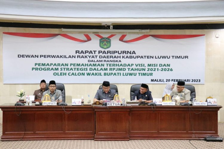 Begini Jalannya Paripurna Pendalaman dan Pemaparan Visi Misi Cawabup Lutim
