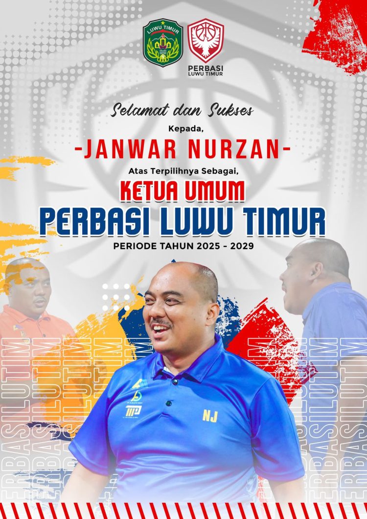 Janwar Nurzan Terpilih Secara Aklamasi Jadi Ketua Umum Perbasi Lutim