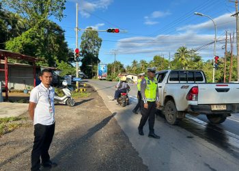 Pagi Ini Sudut-sudut Jalan di Kota Malili Dipenuhi Polisi, Ada Apa ?