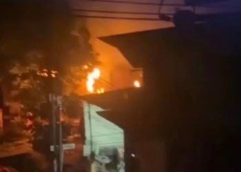 Pos mitigasi TNI-Polri di Kandea-Bunga Ejayya Makassar terbakar