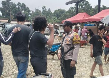 Seorang pedagang ditikam di Pasar Rakyat Bahodopi setelah cekcok dengan pedagang lain. Foto: Dok. Istimewa (detikSulsel)