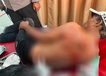 Seorang petugas SPBU di Kabupaten Mamuju, Sulawesi Barat, dilarikan ke rumah sakit akibat dibacok sopir truk. Foto: Dok.