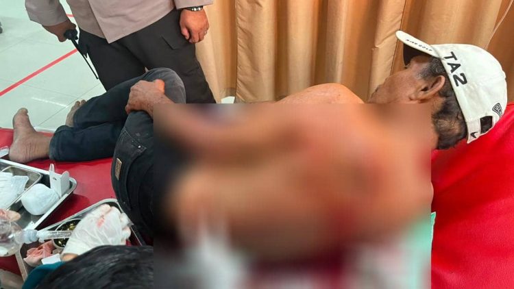 Seorang petugas SPBU di Kabupaten Mamuju, Sulawesi Barat, dilarikan ke rumah sakit akibat dibacok sopir truk. Foto: Dok.
