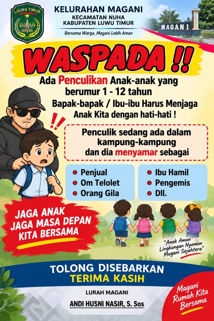 Lurah Magani Bantah Bikin Edaran di Medsos Perihal Maraknya Penculikan Anak
