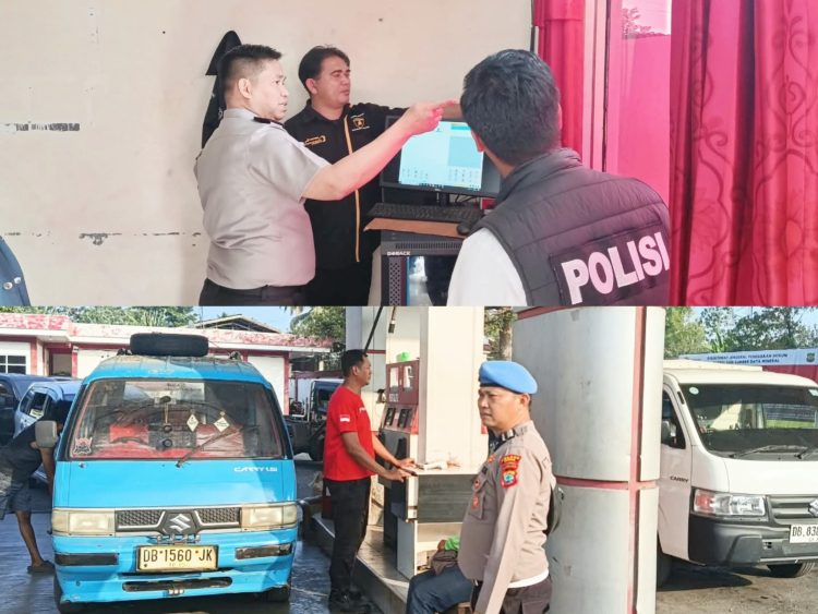 Kapolres Mitra Turun Langsung Awasi Antrean Pertalite di SPBU Ratahan