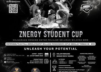 Kolam Bagas Raya Jadi Arena Znergy Student Cup 2026, Piala Bergilir Bupati Bolmong Diperebutkan
