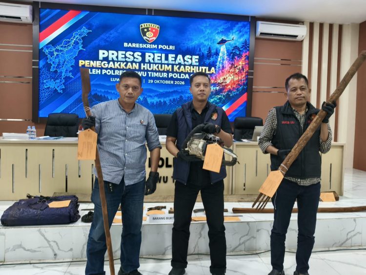 Polres Lutim Tangkap Oknum Warga Diduga Bakar Kawasan Hutan di Towuti